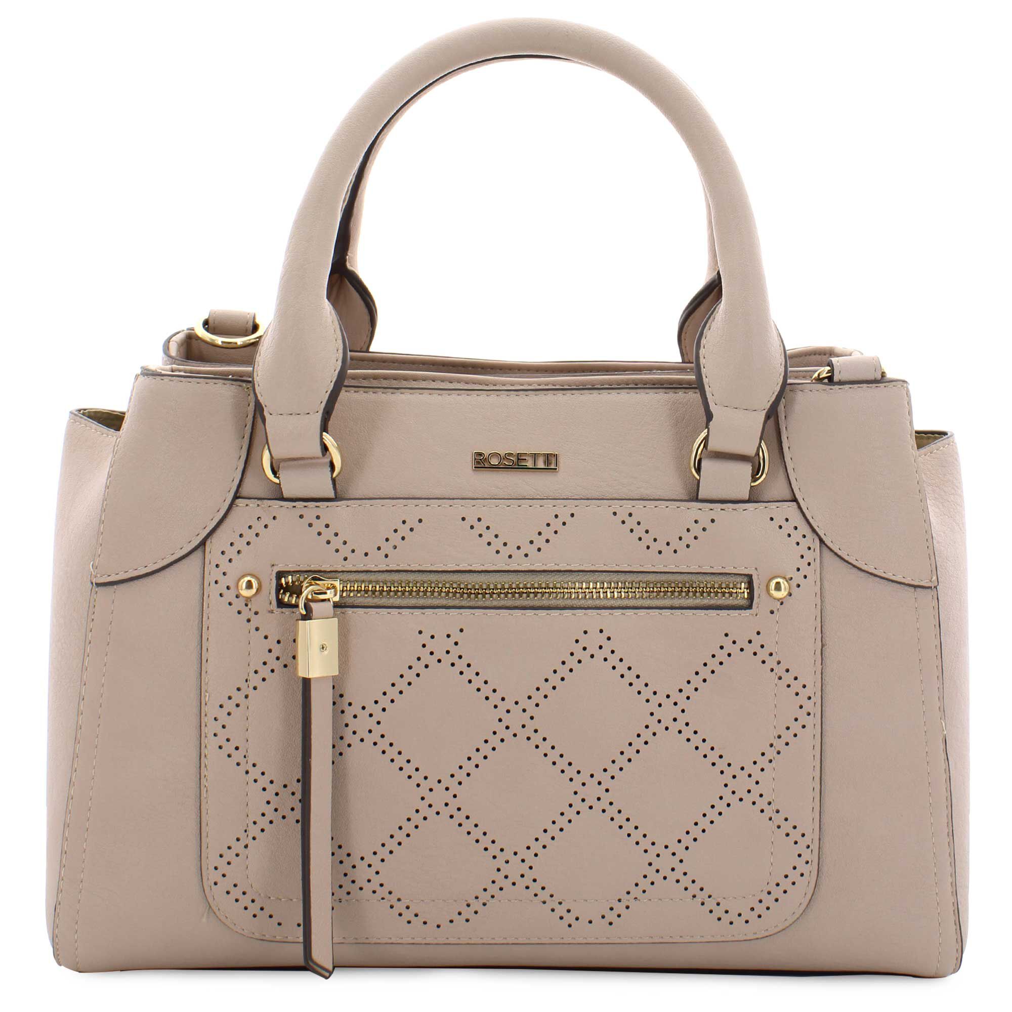 Rosetti Uptown Perforated Satchel Front View