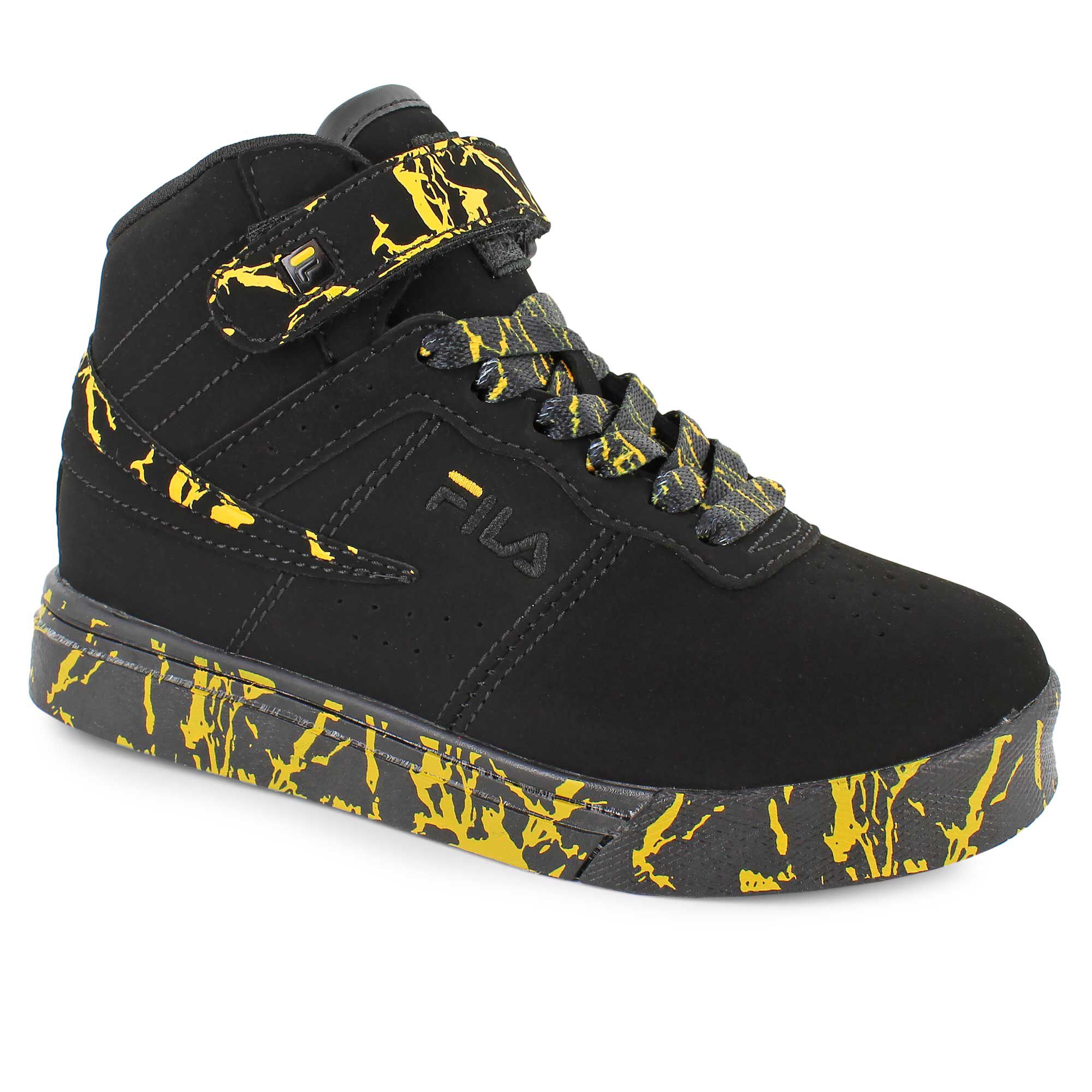 yellow high top filas