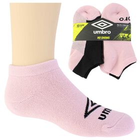 Girls' Socks Kids' Umbro No-Show 10 for $10 Side View With Package