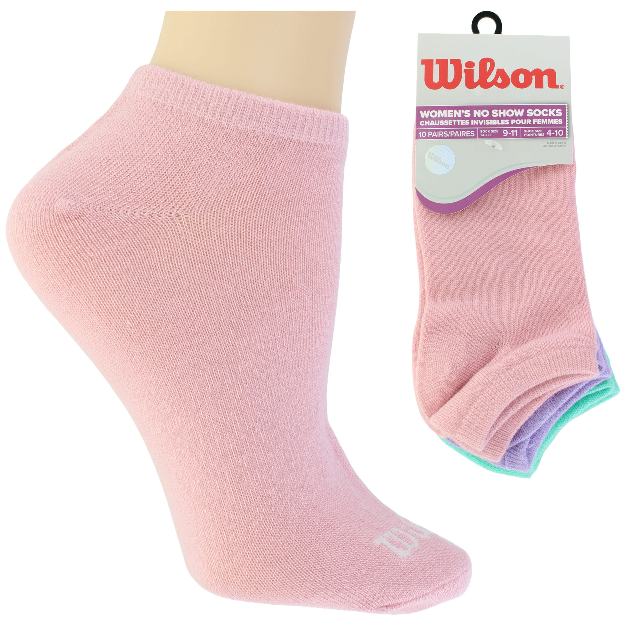 Women's Wilson No-Show 10-Pair Pack Front Image With Package