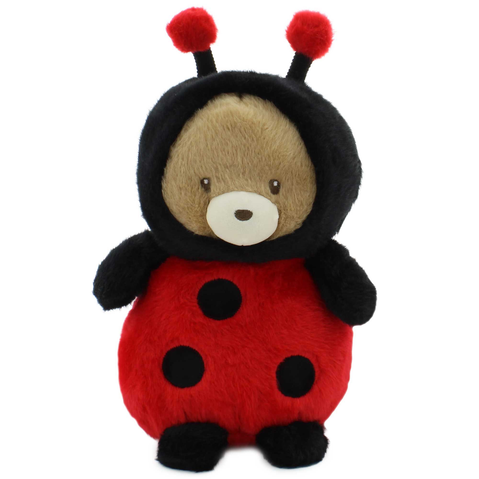 Carried Away Ladybug Bear Plush Backpack Front View