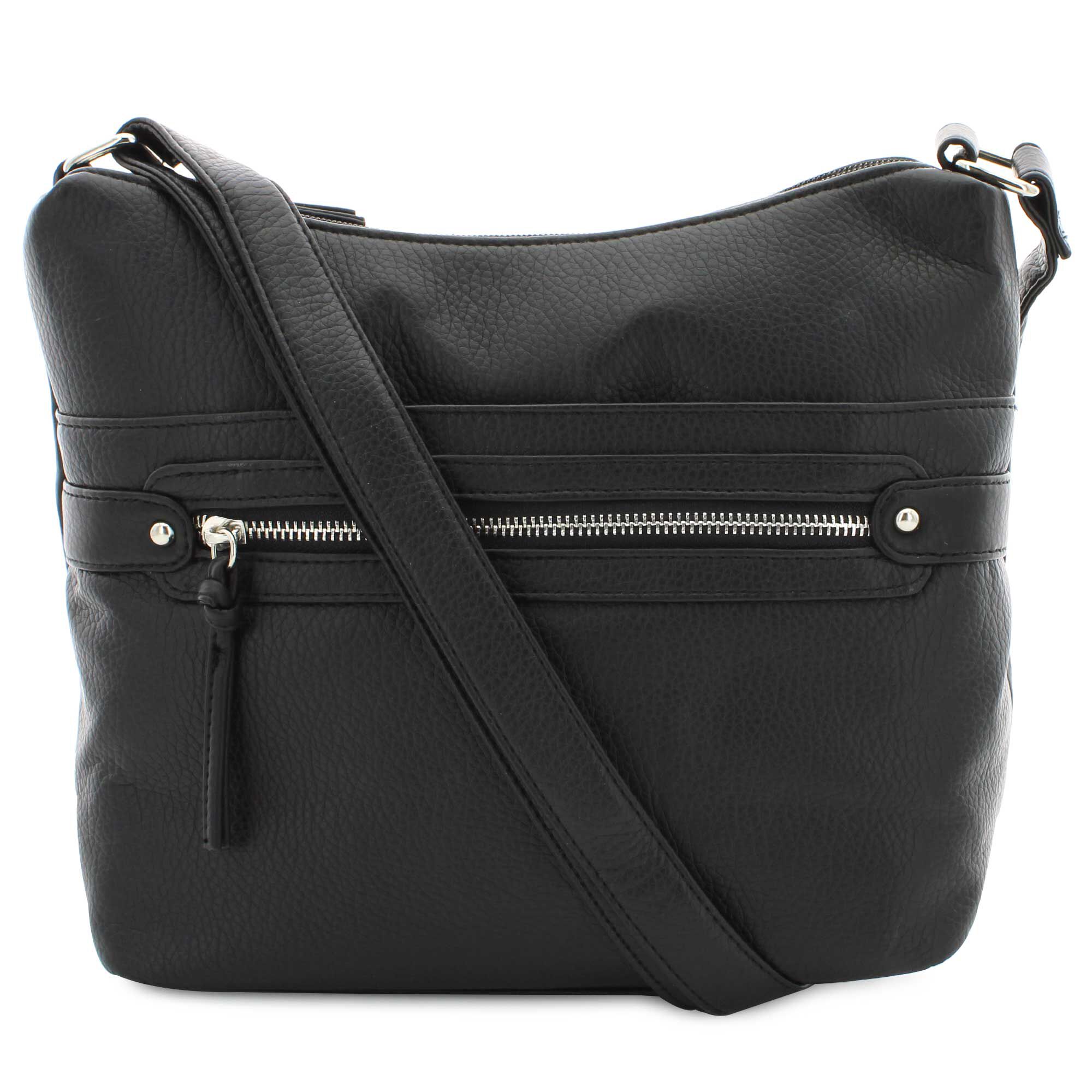 Bueno Double Top-Zip Crossbody Front View