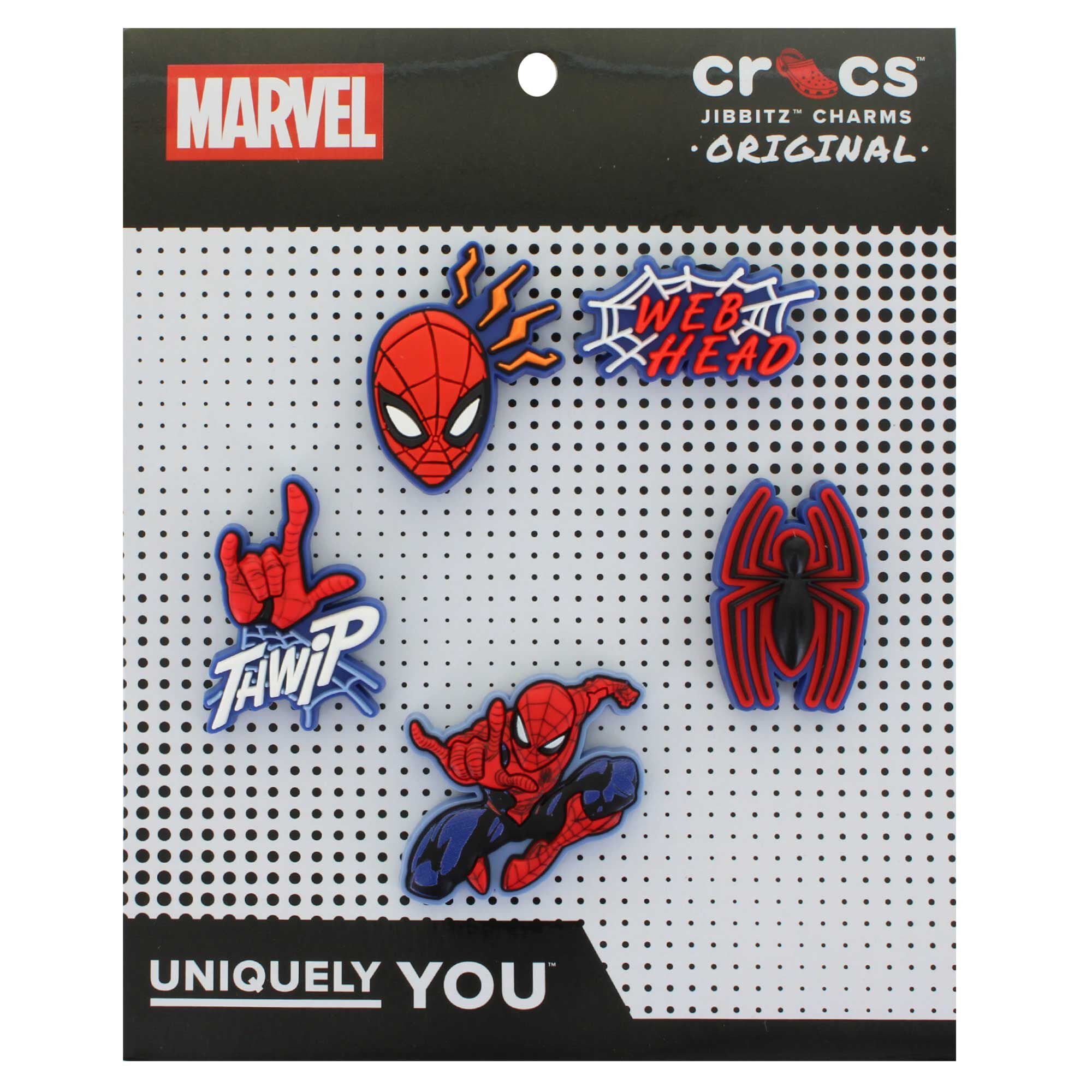 Crocs Jibbitz Spider-Man 5-Pack Front Package View