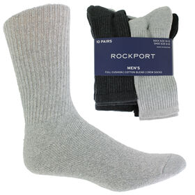 Socks Men's Rockport Full-Cushioned Crew 10 for $10 Side View With Package