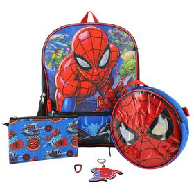 Traditional Spider-Man 5-Piece Backpack Set Front View