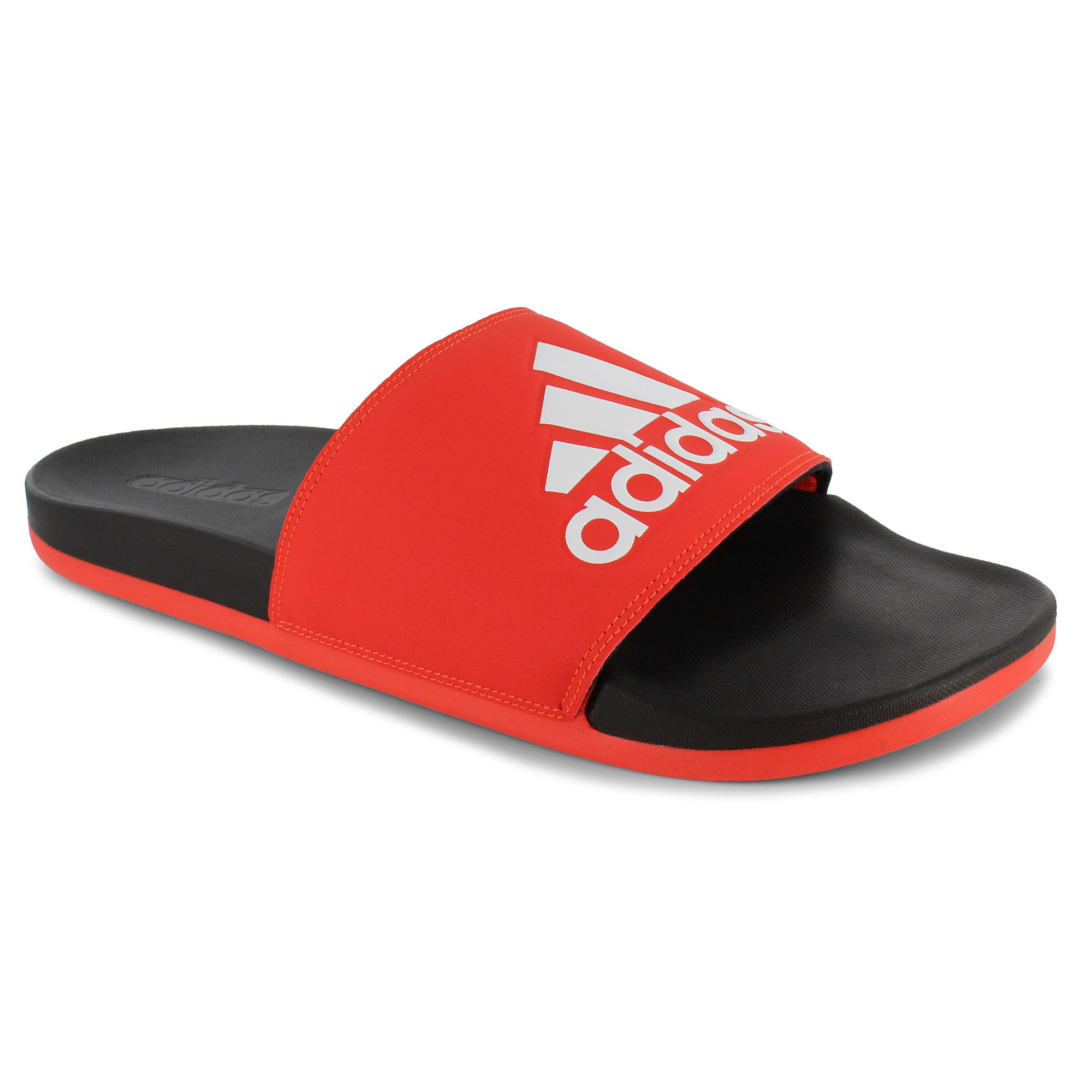 adidas cloudfoam slides red