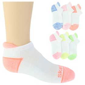 Girls' Socks Girls' Skechers Super Soft Low-Cut 6-Pair Pack Side View With Package