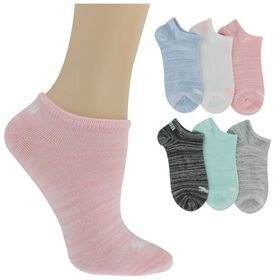 Socks Women's PUMA Premium No-Show Sock 6-Pair Pack Side View With Package