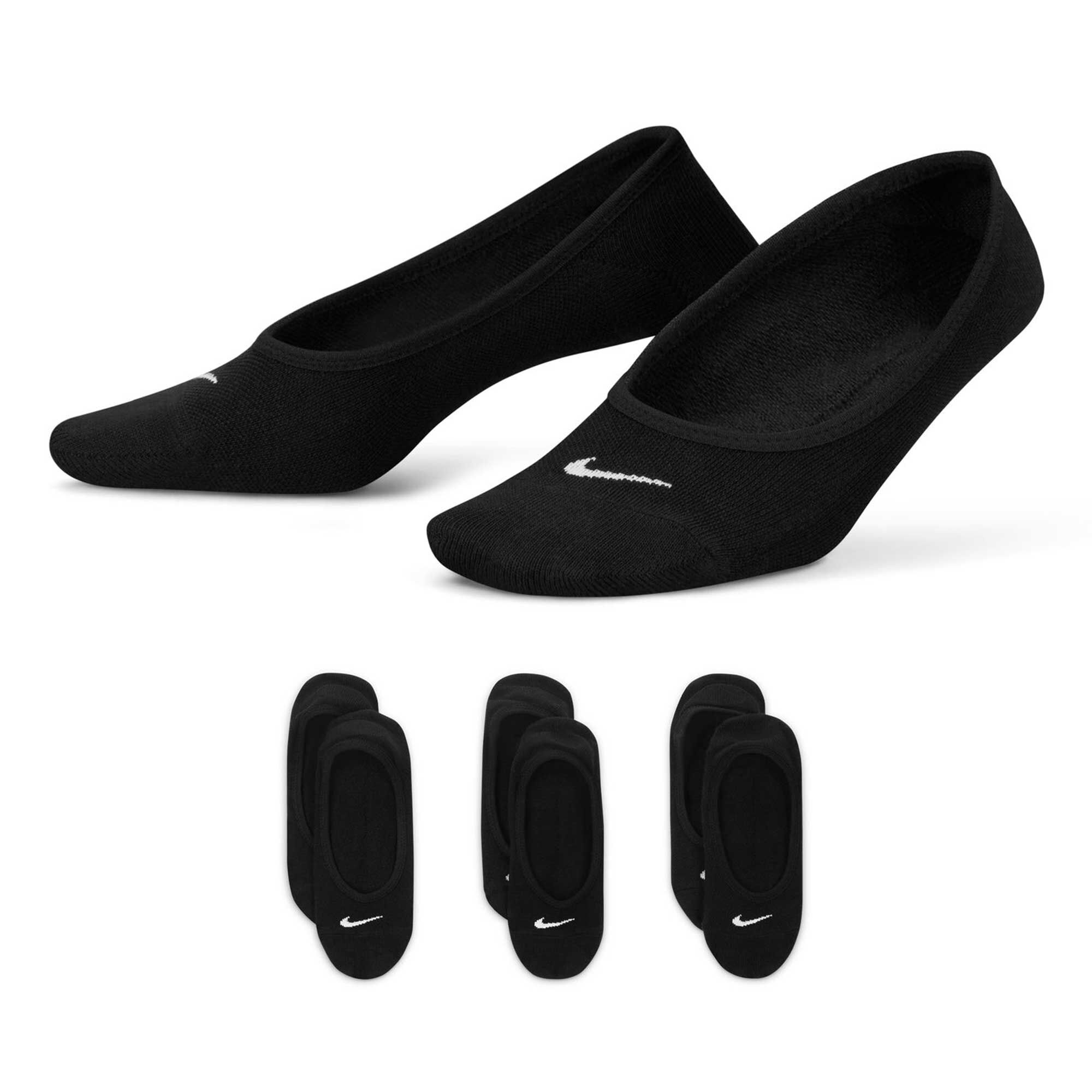 Women's Nike Lightweight Footie Socks 3-Pair Pack Side View With Package