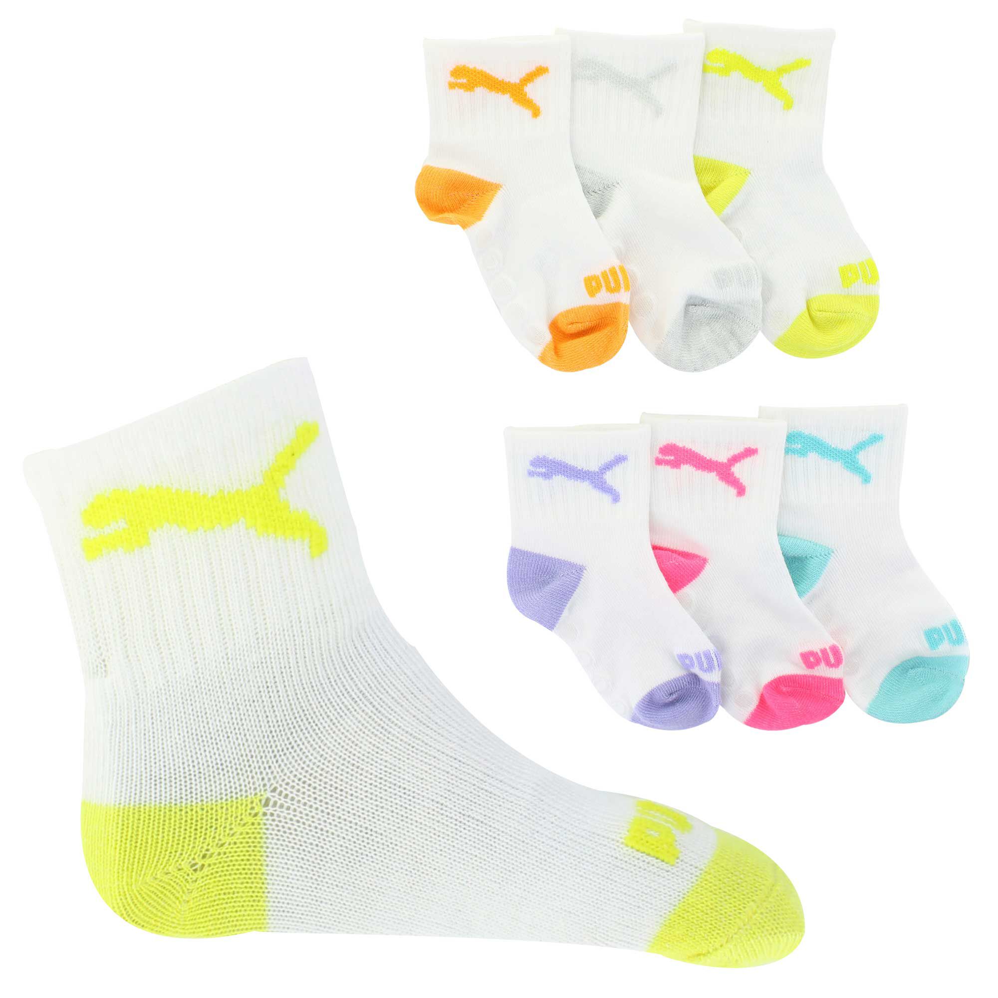 Infants' Puma Super Lite Anklet 6-Pair Pack Side View With Package