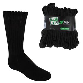 Boys' Socks Boys' Air Sports World Crew 10 For $10 Side View With Package