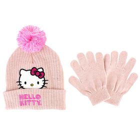 Characters & Collaborations: Shoes & Accessories Kids' Hello Kitty Knit Hat And Glove Set Front View
