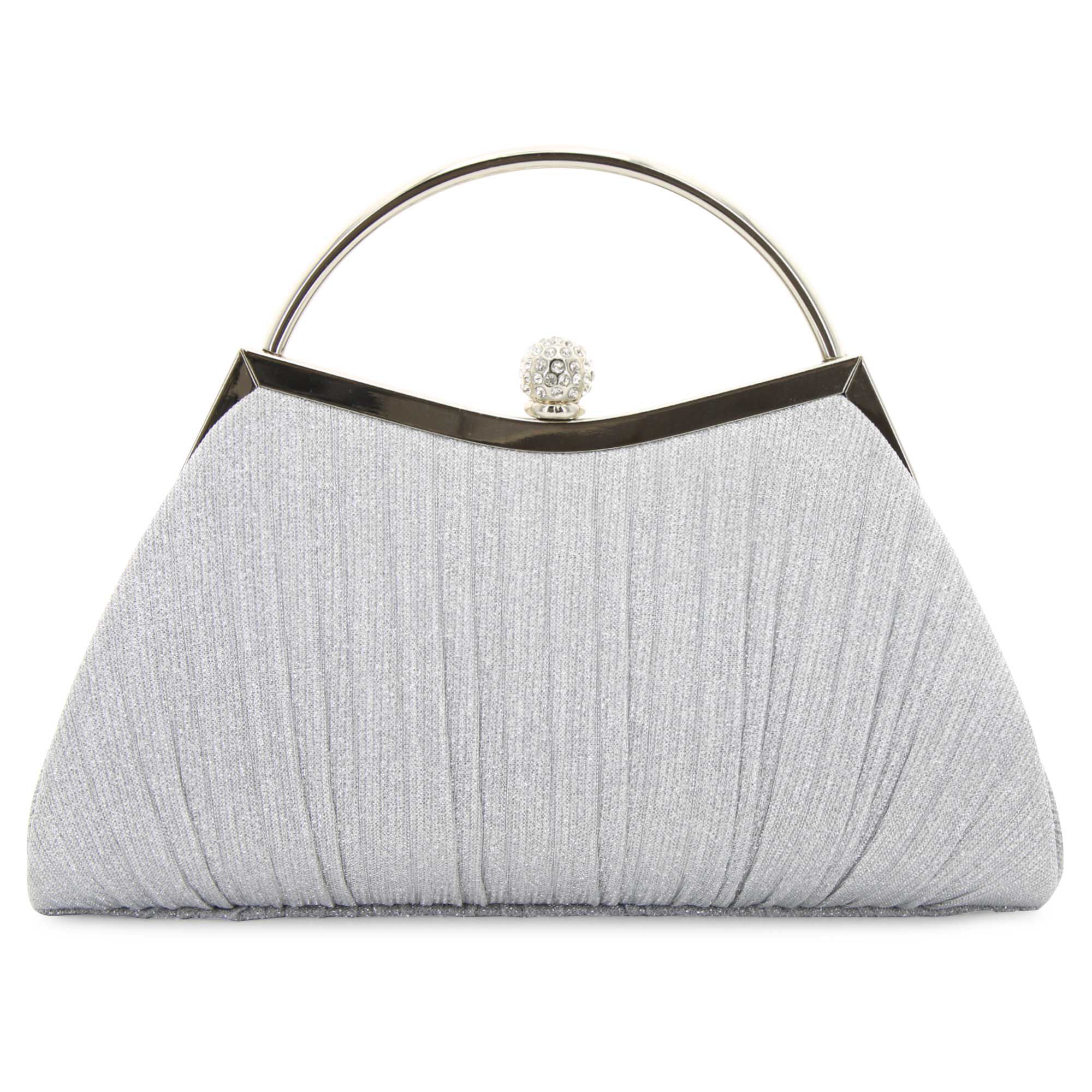 d'margeaux Pleated Evening Bag Front View