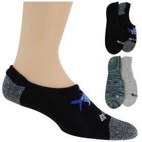 Socks Men's Columbia PFG Fish-Themed Liner 4-Pair Pack Side View With Package