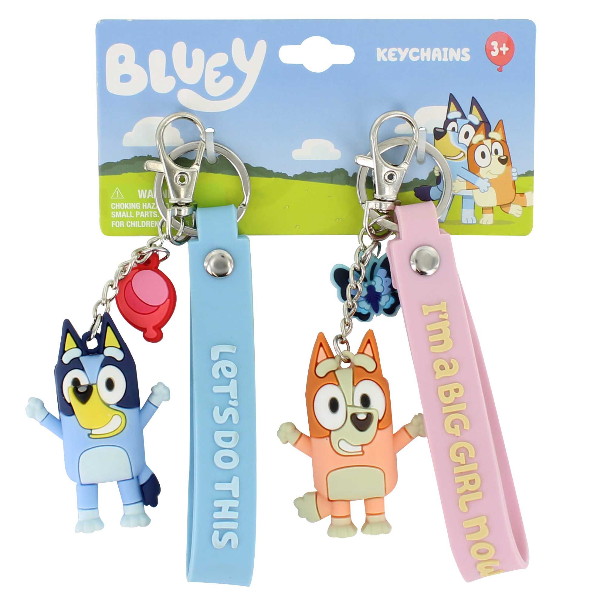 Bluey Keychain Bag Clip 2-Pack Front Package View