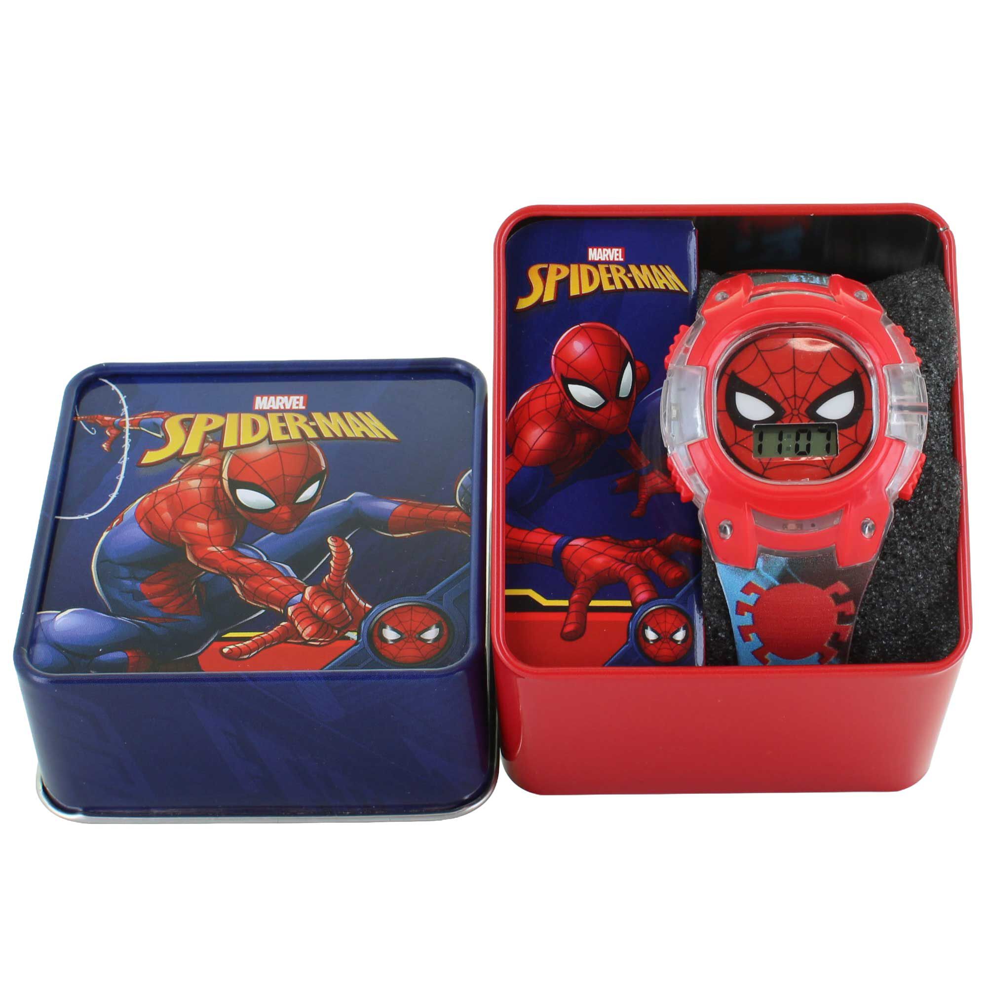 Spider-Man Digital Watch With Flashing Lights Front View
