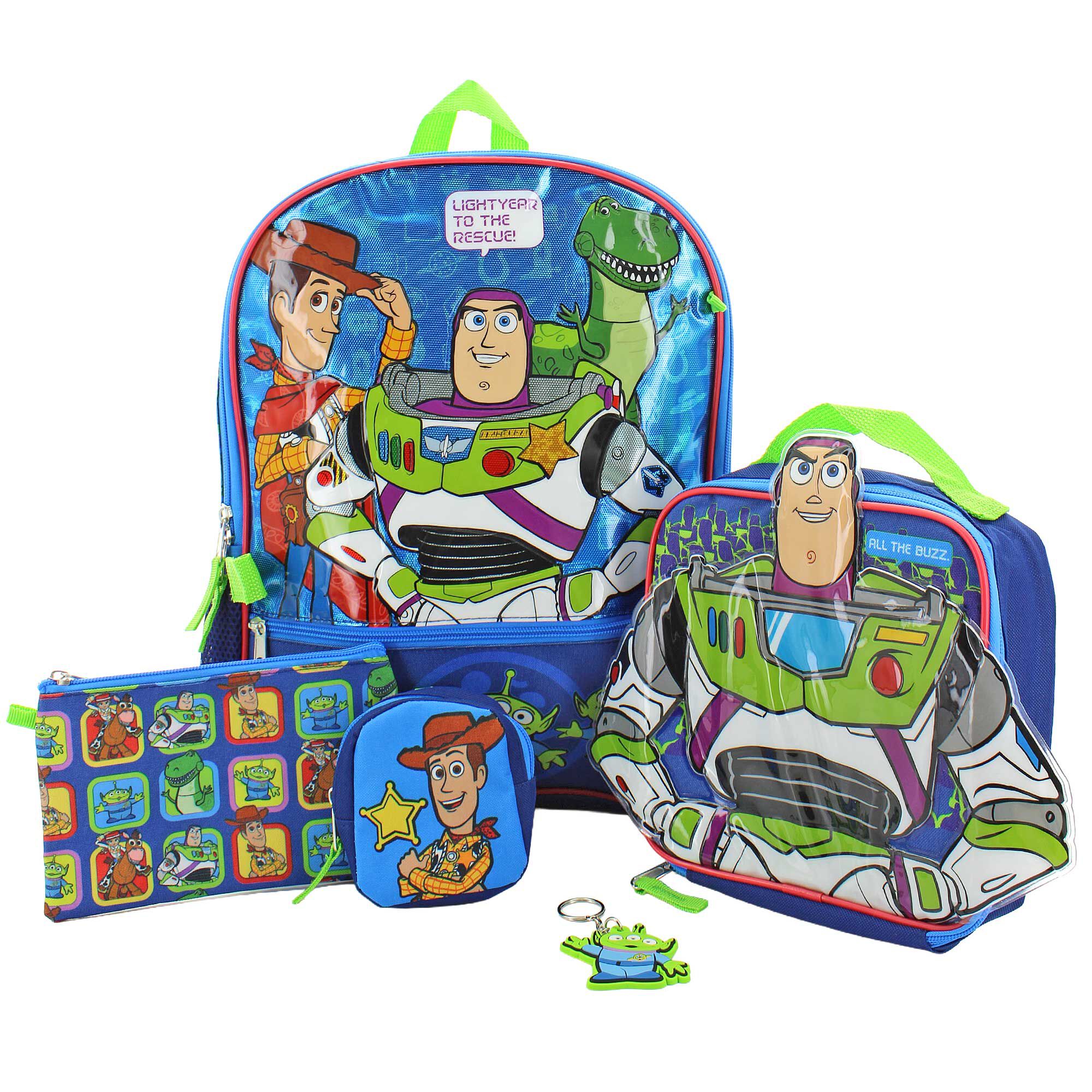 Disney Pixar Toy Story 5 5-Piece Backpack Set Front View