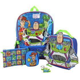 Traditional Disney Pixar Toy Story 5 5-Piece Backpack Set Front View