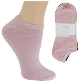 Socks Women's Capelli Solid Low-Cut Socks 10 For $10 Side View With Package