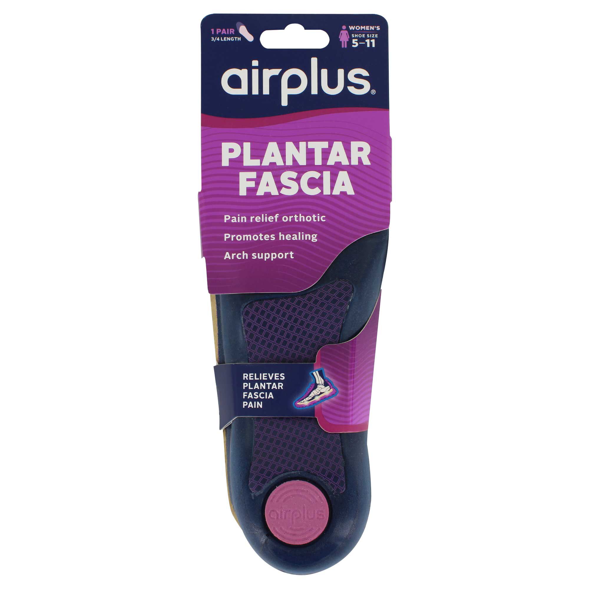 Women's airplus Plantar Fascia Insoles Front Package View