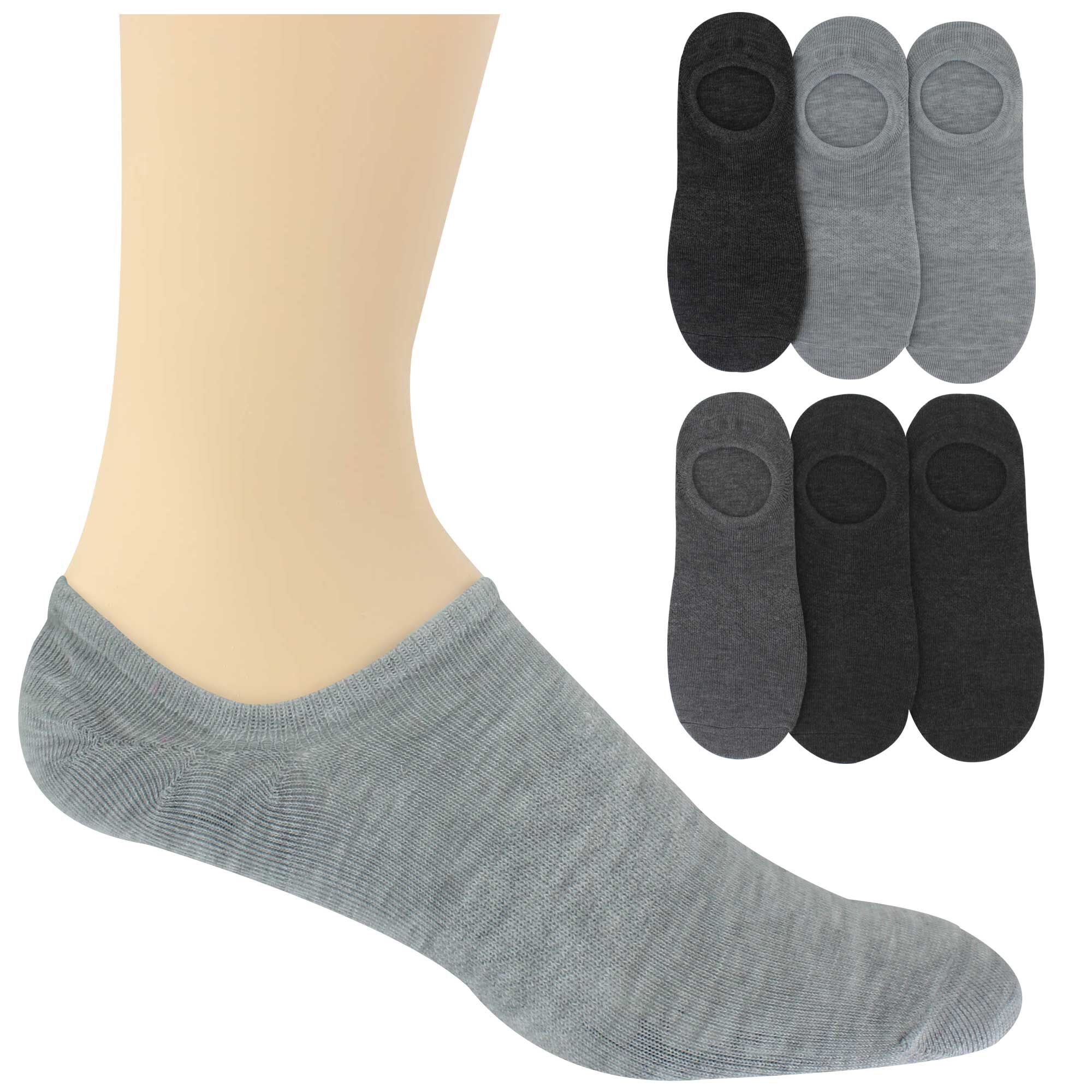 Men's Skechers Sport No-Show Liners 6-Pair Pack Side View With Package