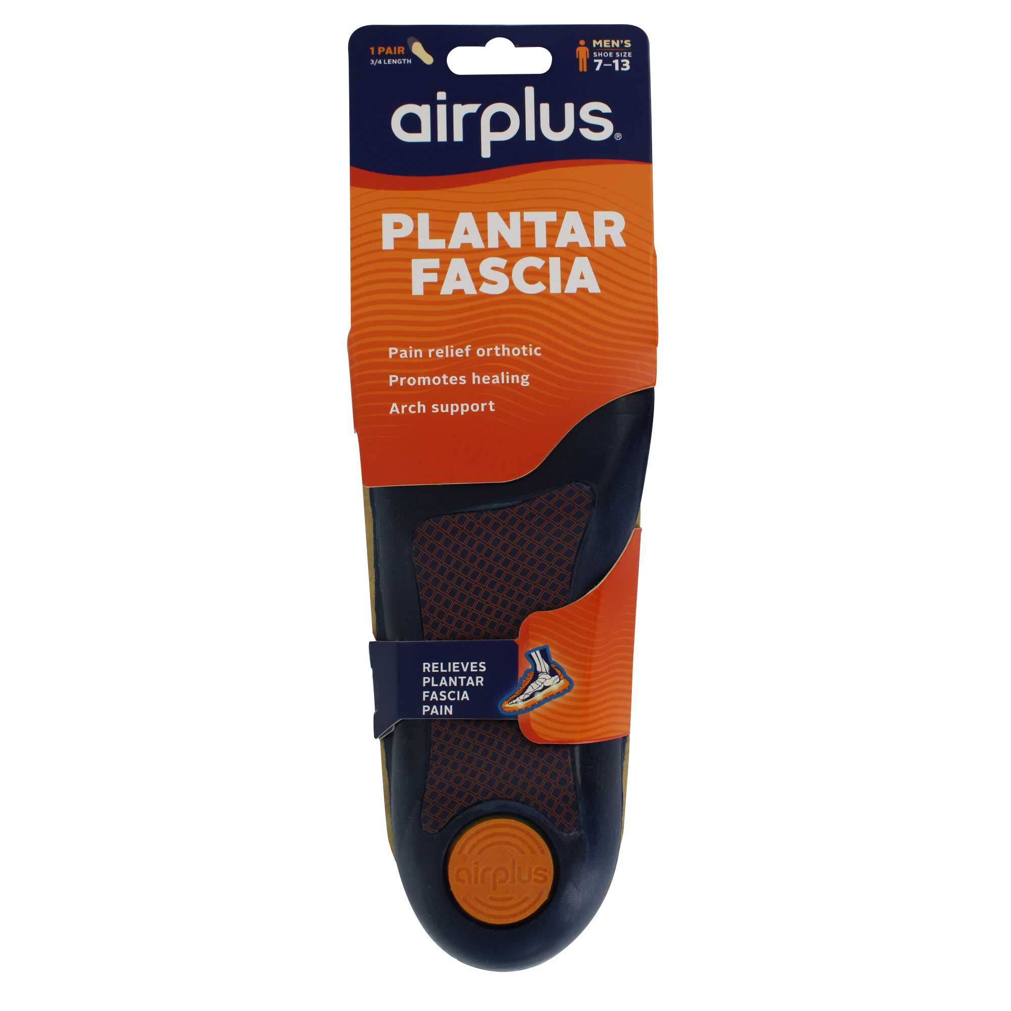 Men's airplus Plantar Fascia Insoles Front Package View