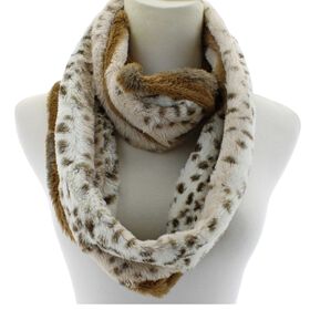 Scarves Couture Gems Animal-Print Eternity Scarf Front View