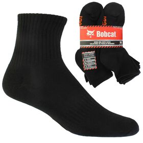  Men's Bobcat Mid Crew Work Mid-Crew 10-Pair Pack Side View With Package