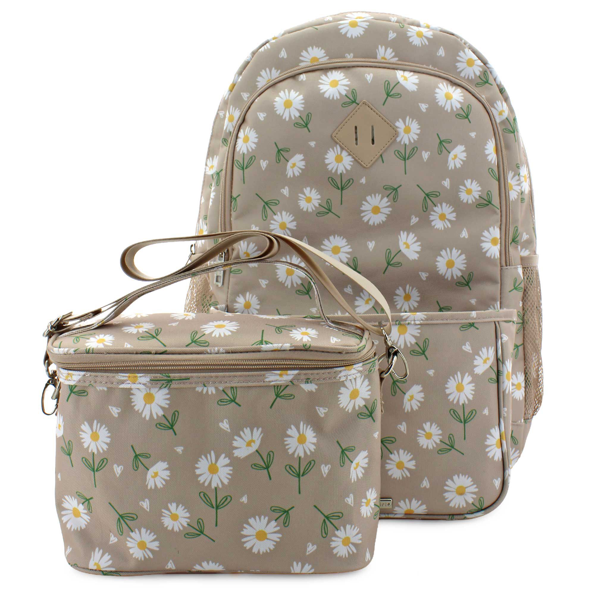 Madden Girl Daisy Backpack With Lunch Tote Front Set View