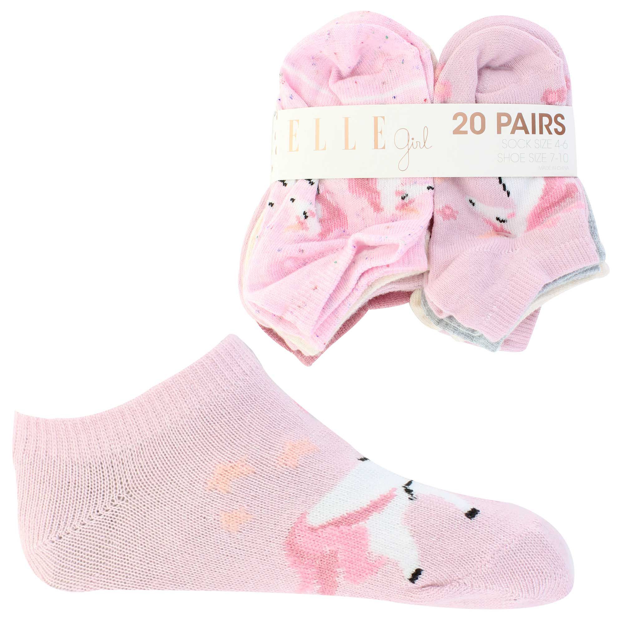 Infants' Elle Girl No-Show 20 Pair For $10 Side View With Package
