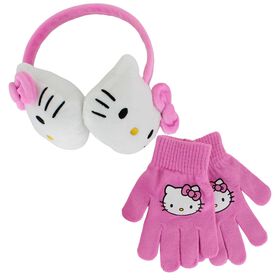  Kids' Hello Kitty Earmuff & Glove Set Front Set View