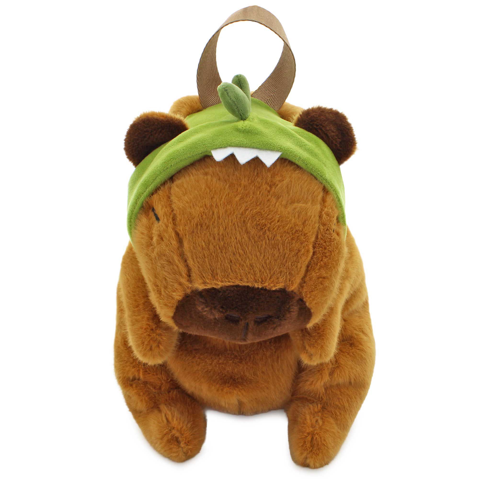 Carried Away Dinosaur Capybara Plush Backpack Front View