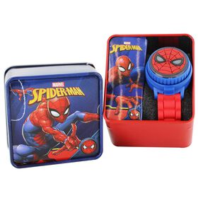 Characters & Collaborations: Shoes & Accessories Spider-Man Light-Up Digital Watch With Spinner Front Product View