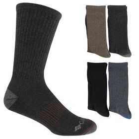 Socks Men's Columbia Ribbed Crew 4-Pair Pack Side View With Package