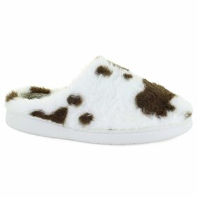  Women's Mia Cow-Print Slipper Right Side View