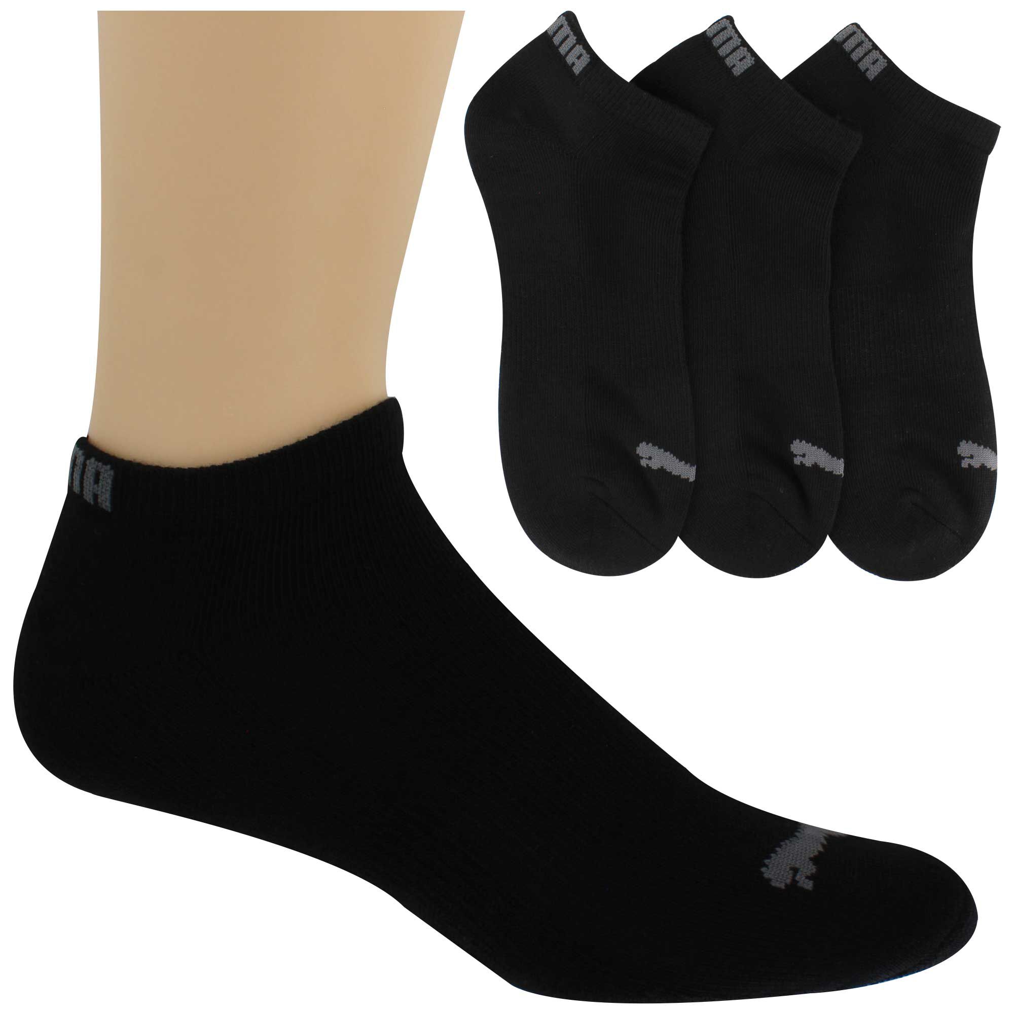 Men's PUMA COOLMAX Low-Cut 3-Pair Pack Side View With Package