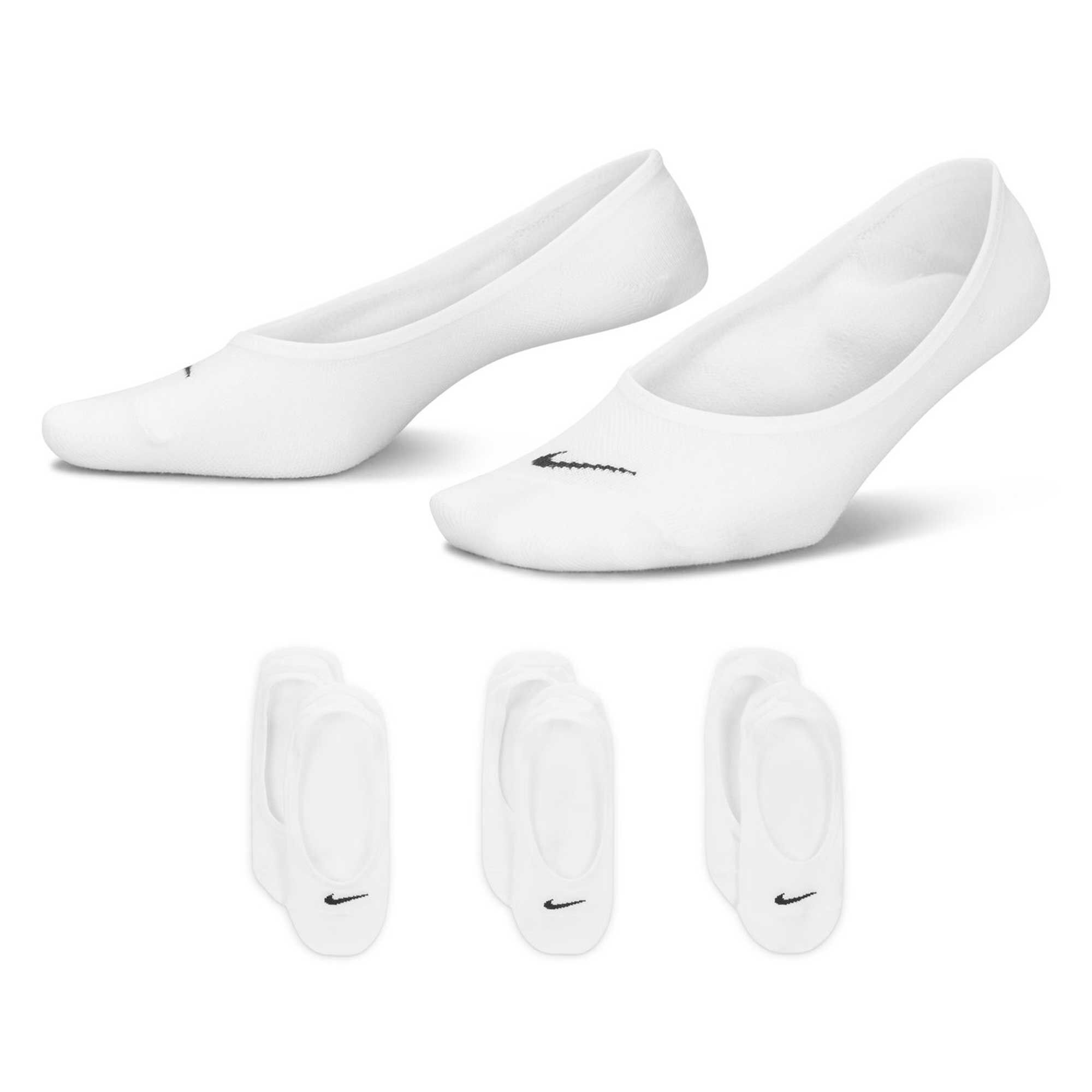 Women's Nike Lightweight Footie Socks 3-Pair Pack Side View With Package