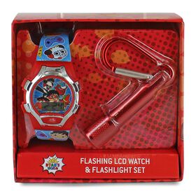 Watches Ryan's World Flashing LCD Watch And Flashlight Set Front Set View
