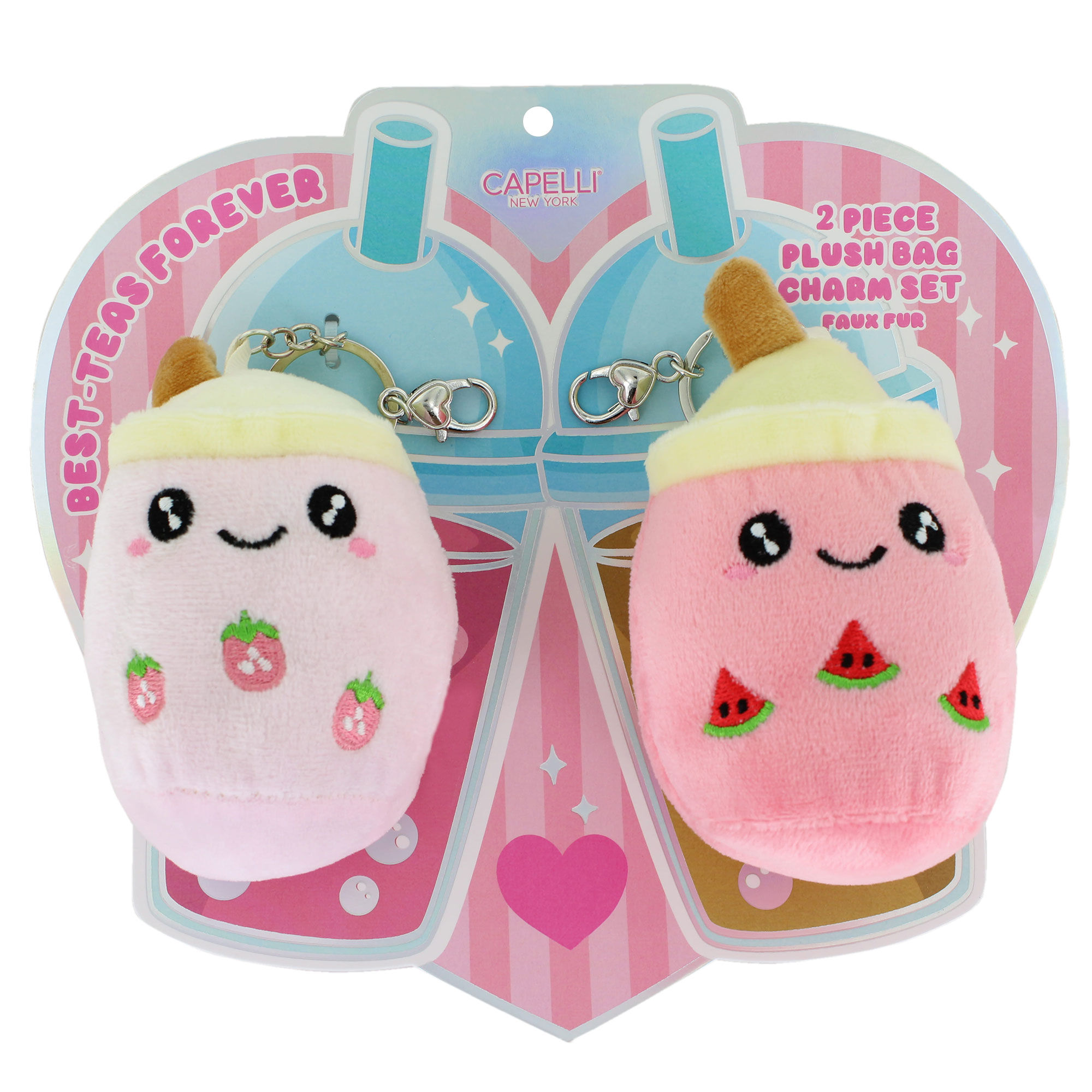 Best-Teas Forever 2-Piece Plush Bag Charm Set Front Package View