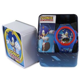 Watches & Jewelry Sonic The Hedgehog Flashing Lights Watch Front Tin View
