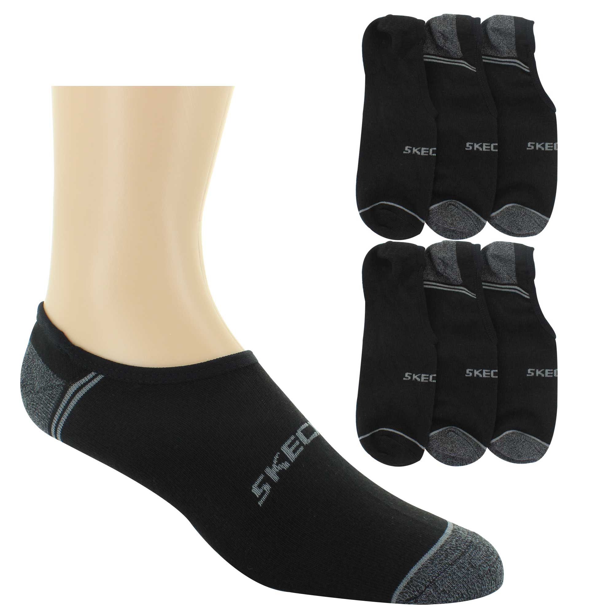 Men's Skechers Liner 6-Pair Pack Side View With Package