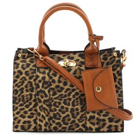  DS Bags Leopard-Print Martha Tote Front View