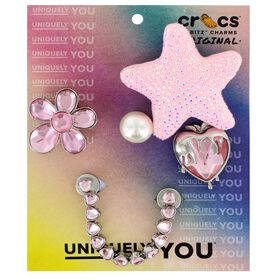 Crocs Jibbitz Crocs Jibbitz Pink & Pearl 5-Pack Front Package View