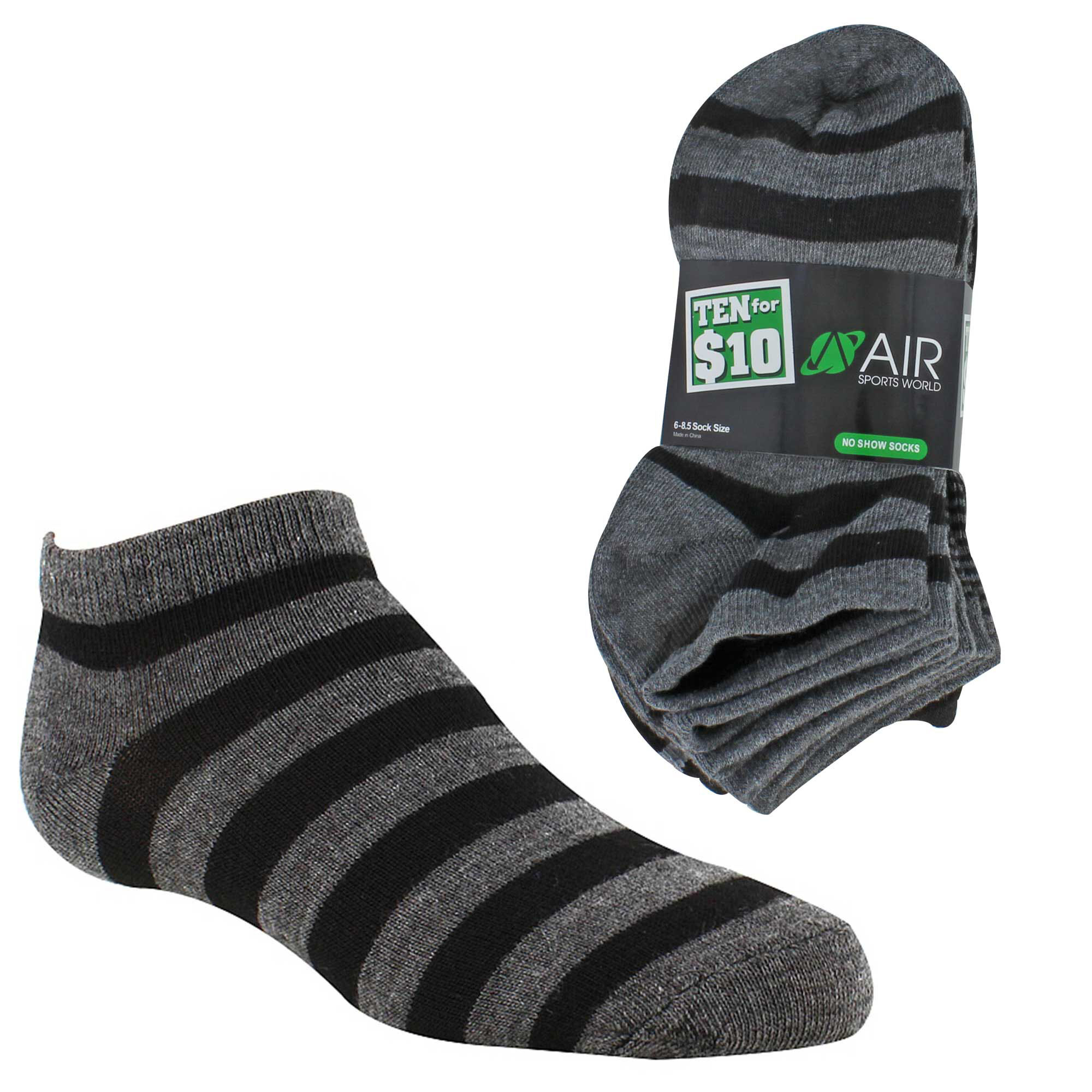 Boys' Air Sports World No-Show 10 For $10 Side View And Pack