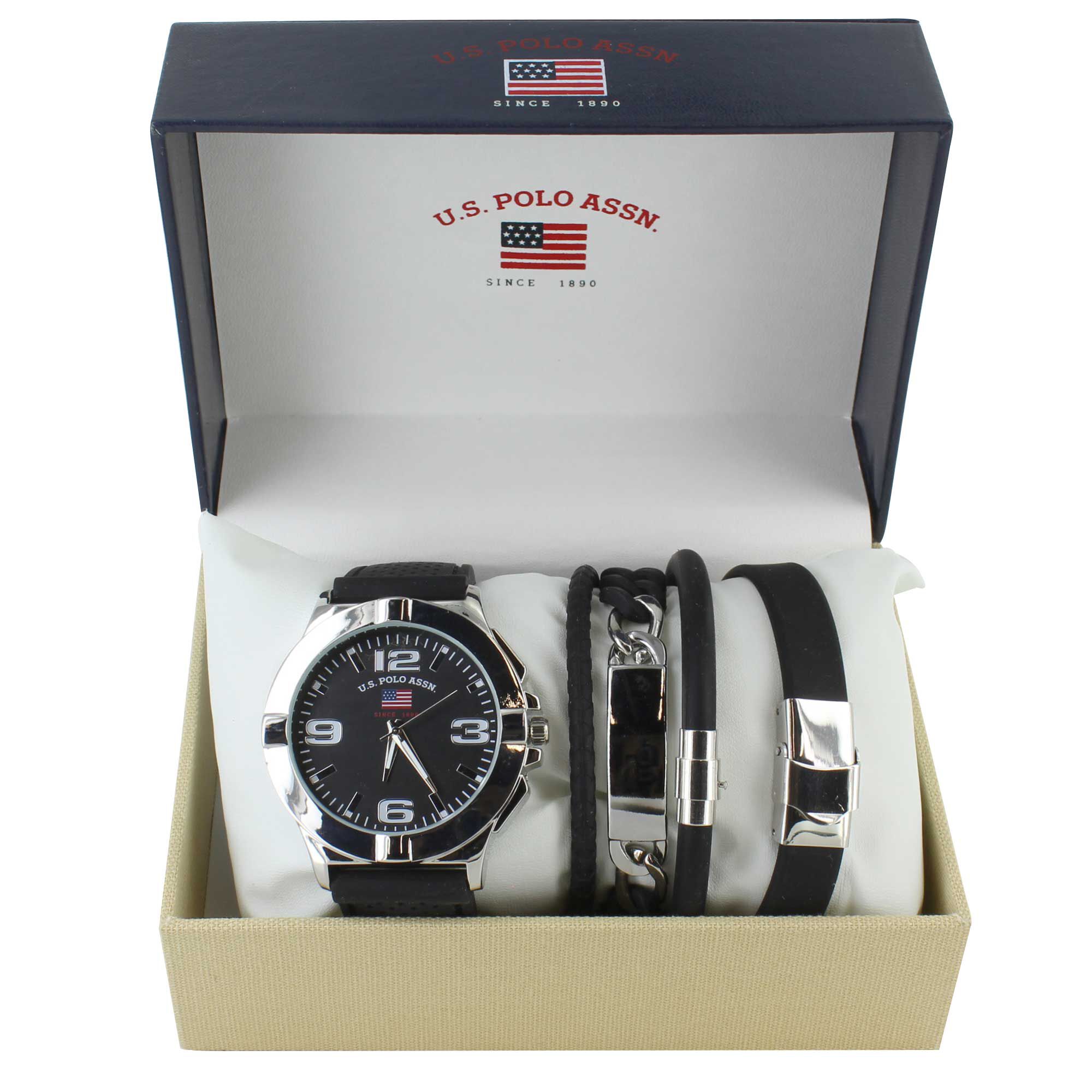 U.S. Polo Association Watch And Bracelet Set Front Set View