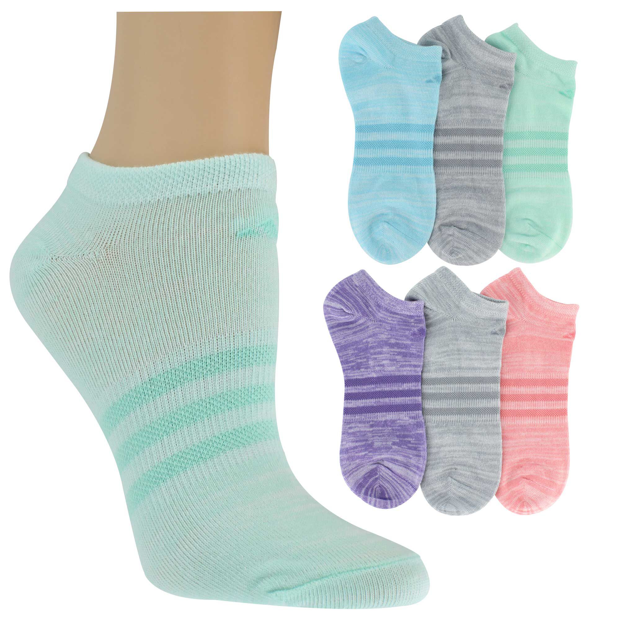 Women's adidas SUPERLITE No-Show 6-Pair Pack Side View With Package