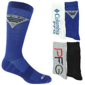 Socks Men's Columbia PFG Classic Crew 4-Pair Pack Side View With Package
