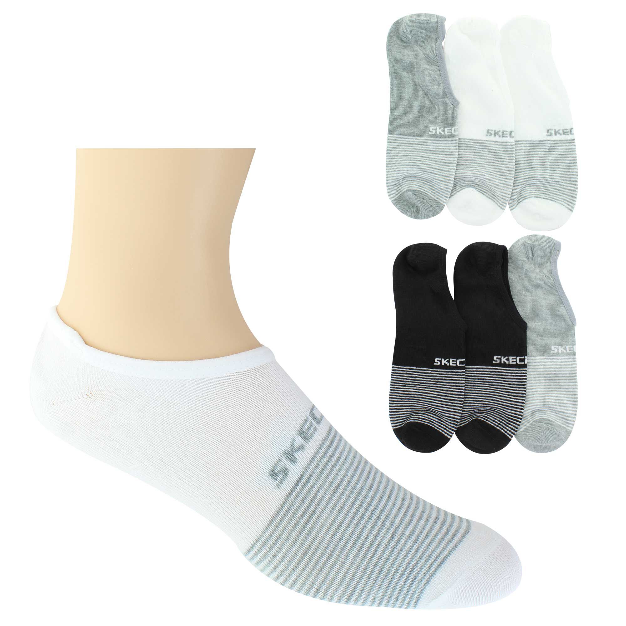 Men's Skechers Sport No-Show 6-Pair Pack Side View With Package