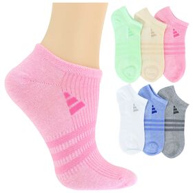 Pink Shoes & Accessories Women's adidas SUPERLITE No-Show 6-Pair Pack Side View With Package