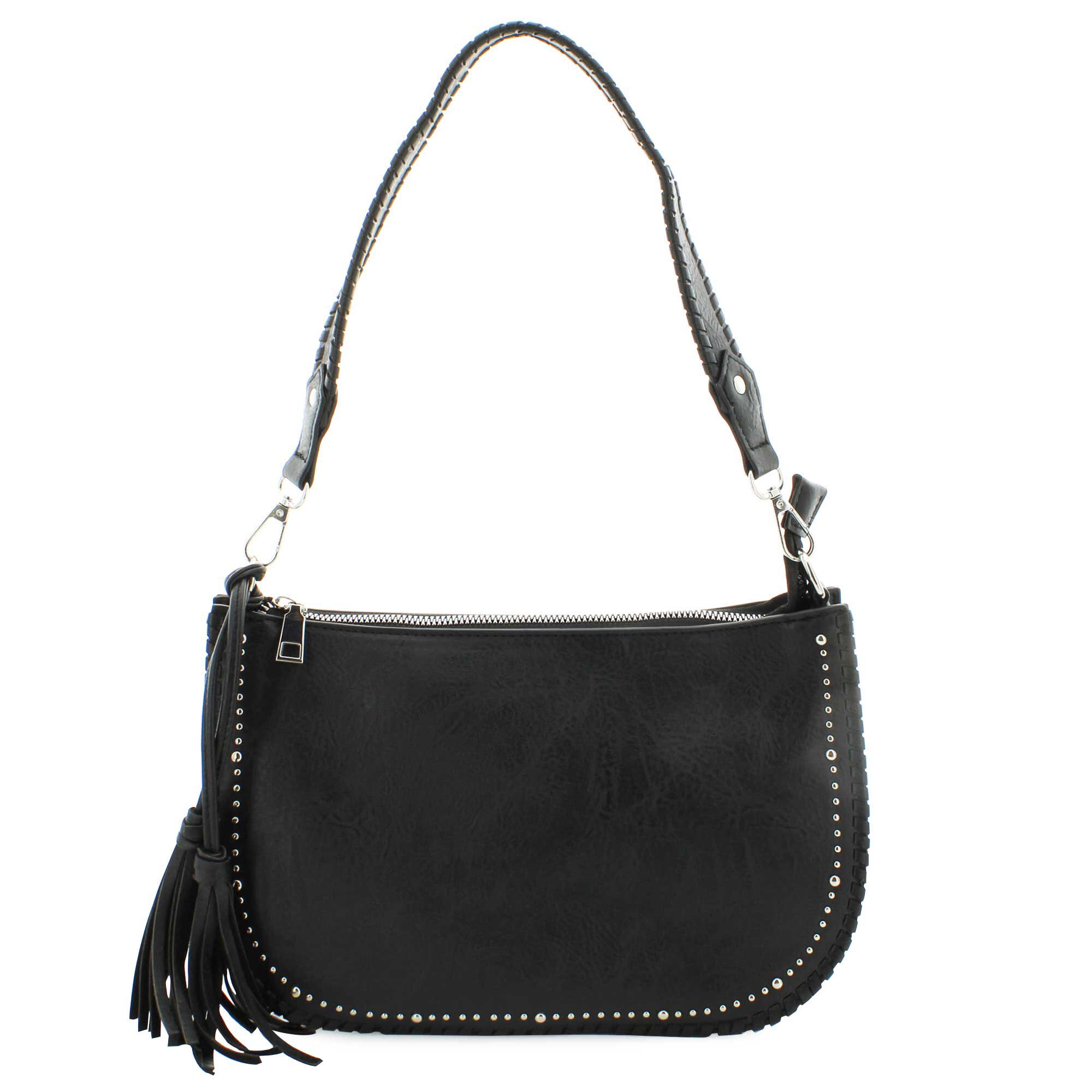 Sam & Hadley Whipstitch Shoulder Bag Front View